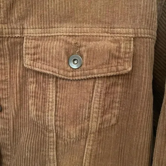 Zara Corduroy Jacket Brown Women’s Size Small - Picture 5 of 6
